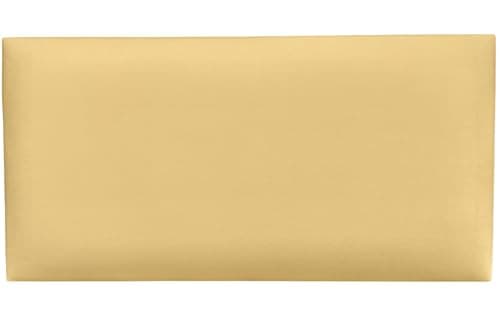 Panneaux muraux 3D Angelo - Pour lit - Noir - Rectangulaire - 80 x 20 cm - Panneaux rembourrés - Coussins muraux — Jaune Clair