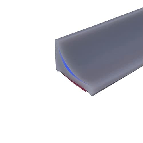 Bandes d'étanchéité silicone Gris pour seuil de douche (deux côtés adhésifs) Barrière d'eau efficace pour bordure de bai — Gris(un Côté Adhésif)