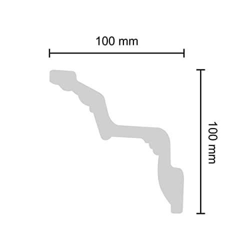 DECOSA Moulure G33 Gloria - Blanc - 100 x 100 mm - longueur 2 m - 15 pièces (=30 m)