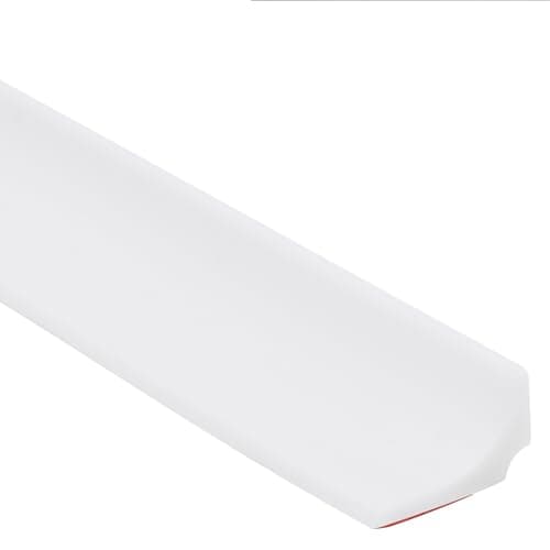 BORISCA Seuil de Douche Blanc pour évier, Étanchéité Autocollante et Silicone Pliable Barrière d'Eau 3m Salles de Bains