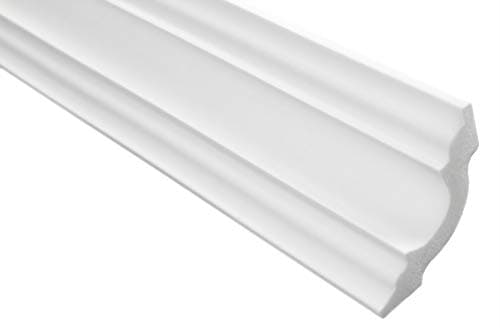 Moulure en stuc professionnel dur blanc lisse Marbet 50x50mm - 20 mètres