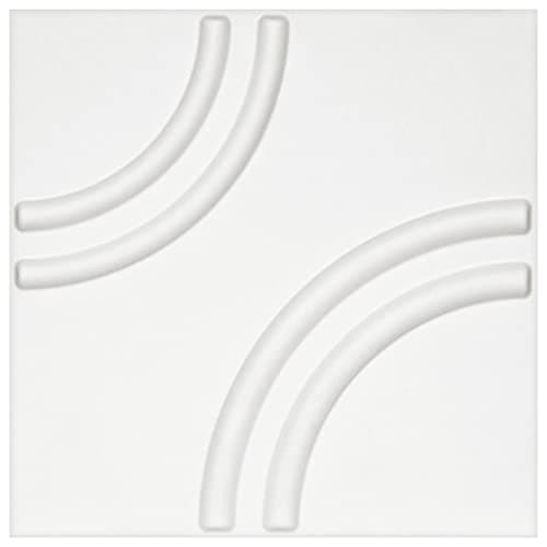 Panneaux muraux 3D canne à sucre & fibre de bambou blanc 100% naturel - Panneaux de revêtement mural (50x50cm BLADED, 2m — Karstad - 50x50cm