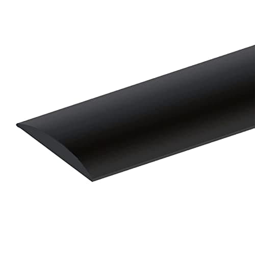 Bande de seuil auto-adhésive PVC 4cm grain de chêne beige pour sols en bois et espaces entre carreaux — Noir