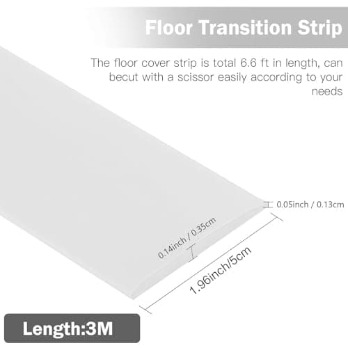 Barre de seuil vinyle adhésif 300 x 5 cm, pour couvrir les carreaux et les espaces entre stratifiés, avec adherance fort