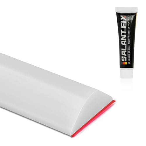 Flintronic Joint Douche, Barrière d'eau Silicone 3M, Noir, pour Sol de Salle de Bain - Barrière Anti-Inondation Adhésif — A Blanc+20g de Colle
