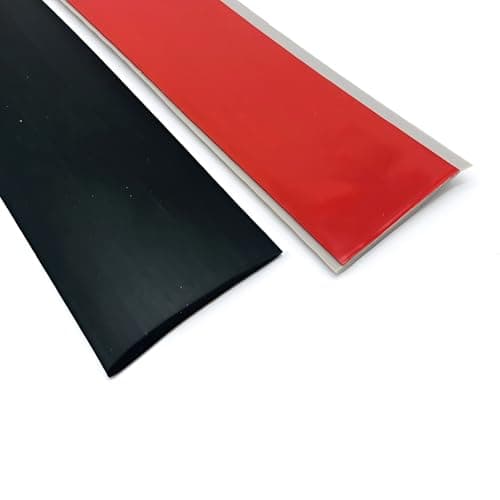 Générique Bande de Transition Autocollante en PVC Blanc 4 cm pour Carrelage Bois Stratifié Seuil de Porte — Noir