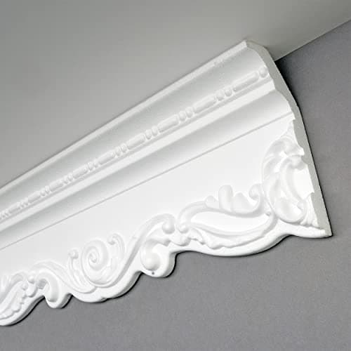 DECOSA Moulure G39 blanche polystyrène - intérieur - 58 x 140 mm - 2 mètres 10 pièces