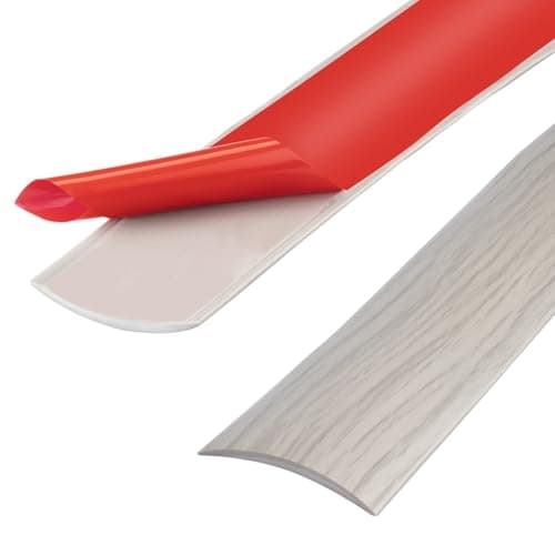 Bande de seuil en PVC pour stratifié - adaptation parfaite pour toute famille - protection parfaite pour les portes de s — Grain de bois de frêne,4cm