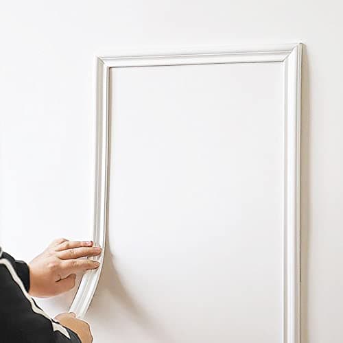 Moulage mural Trim & chaise rail Peel et Stick 3m x 32mm pour décoration maison bricolage sur cadre de miroir porte cabi