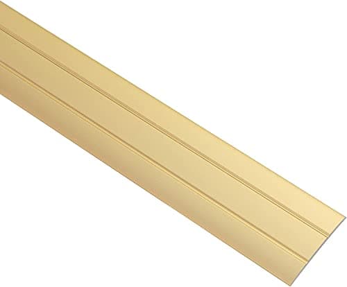 Seuil de porte ALPENSTAHL | Longueur 200 cm, Largeur 37 mm | Aluminium Noir | Pour planchers en stratifiés | Moulure aut — Or