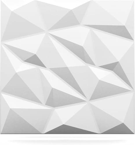 DECCART - Panneaux Mural Decoratif 3D Noir | Polystyrène PSE | Pour Décoration Murale | Appartements et Chambres | Éléga — Blanc