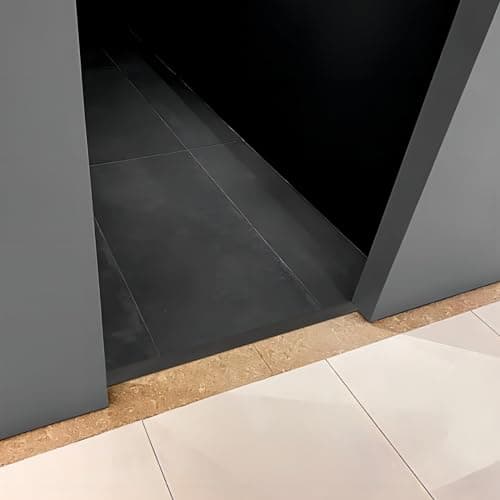 Bande de seuil Noir 1m×4cm Profil de transition sol auto-adhésif | Bébé et_disableds| Entrée et sortie de maison|Anti-gl