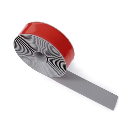 Bande de transition autocollante en vinyle PVC pour seuil de porte gris, sol stratifié, bordure de sol - 5 cm x 5 m - Tr — Gris