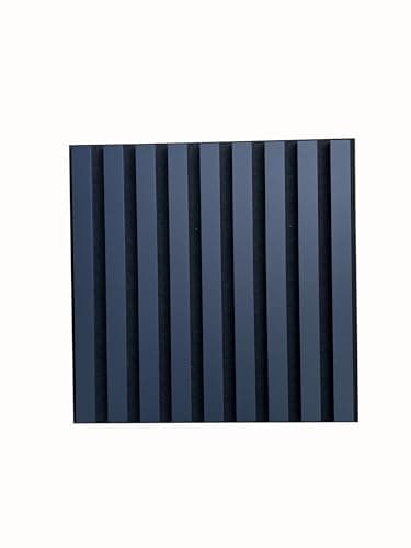 MEBANO Panneaux Acoustiques Chêne Artisan - Décoration Murale pour Salles de Conference - 2x (26,5x240 cm) Noire — Bleu Indigo