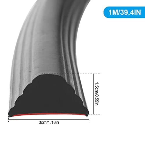Barrière d'eau Barrière de douche étanche bande autocollante silicone flexible pour extérieur noir 1m