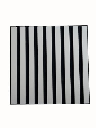 MEBANO Panneaux Acoustiques Chêne Artisan - Décoration Murale pour Salles de Conference - 2x (26,5x240 cm) Noire — Gris Sable