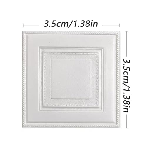 Générique Panneaux Muraux Autocollants Décoratifs pour Plafond 10 Imitation Briques | Decoratif 3D Imperméable 35 x 35 c