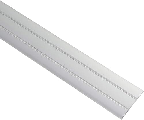 Seuil de porte ALPENSTAHL | Longueur 200 cm, Largeur 37 mm | Aluminium Noir | Pour planchers en stratifiés | Moulure aut — Argenté