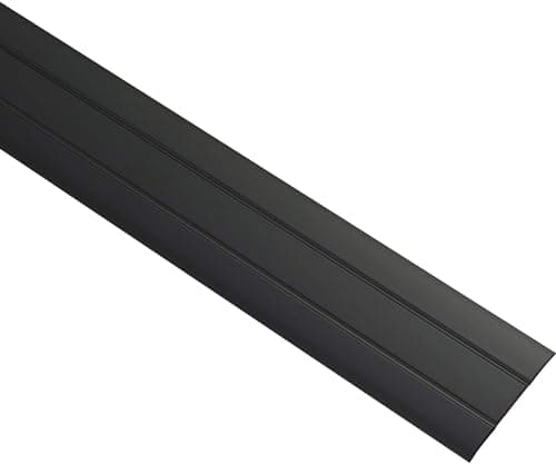 Seuil de porte ALPENSTAHL | Longueur 200 cm, Largeur 37 mm | Aluminium Noir | Pour planchers en stratifiés | Moulure aut — Noir