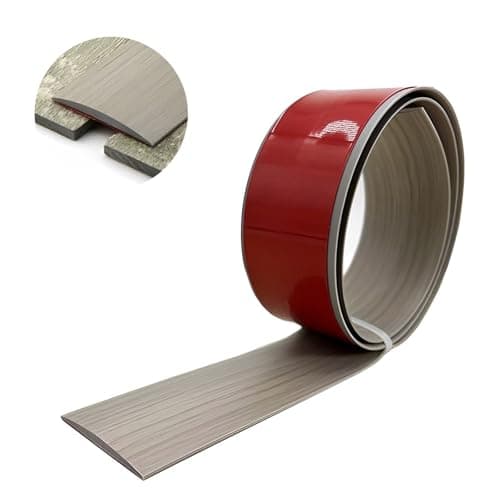 Bande de Transition de Sol Autocollante Gray Wood Grain 7.6cm pour Couvrir Les Espaces Entre Les Sols en Bois - Sécurité
