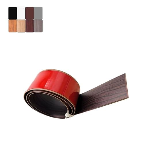 Seuil Autoadhésif GreyWoodGrain 5cm*1m, Pour Porte et Transition de Sol, Bande de Coulage Vinylique 1m x 4cm — Black Walnut