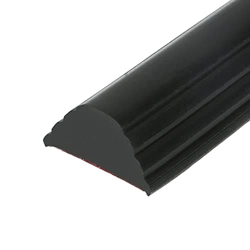Barrière d'eau Barrière de douche étanche bande autocollante silicone flexible pour extérieur noir 1m