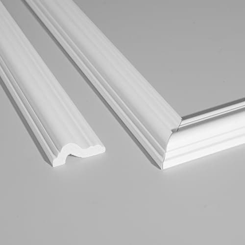 Art3d lot de 6 moulures murales prédécoupées - parfait pour la décoration murale intérieure - facile à installer avec de — Blanc-style 2