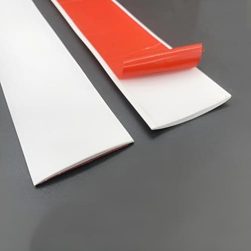 Générique Bande de Transition Autocollante en PVC Blanc 4 cm pour Carrelage Bois Stratifié Seuil de Porte