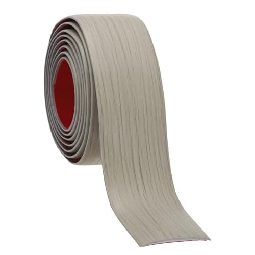 PATIKIL Coupe joints de sol auto-adhésifs 2 po x 3 pi, séparateur de carreaux noirs pour moquette, convient aux portes e — Grain de bois gris