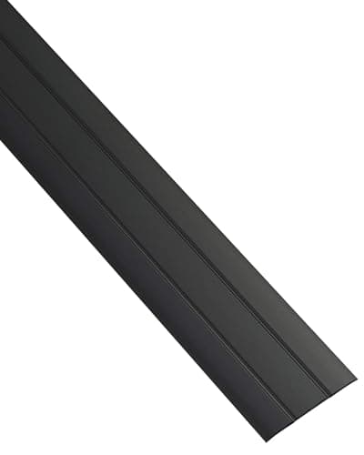 Seuil de porte ALPENSTAHL | Longueur 200 cm, Largeur 37 mm | Aluminium Noir | Pour planchers en stratifiés | Moulure aut