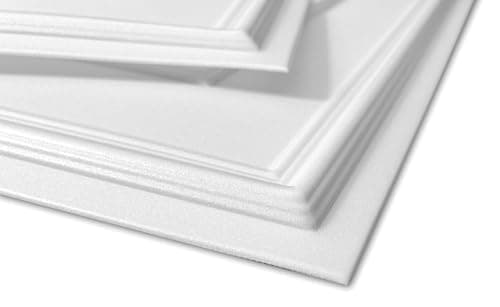 DECCART - Panneaux mural decoratif 3D Blanc - Decoration Salon - 100x50 cm - 8 pièce (4 m²) - Boiserie Cadre