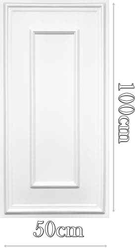 DECCART - Panneaux mural decoratif 3D Blanc - Decoration Salon - 100x50 cm - 8 pièce (4 m²) - Boiserie Cadre