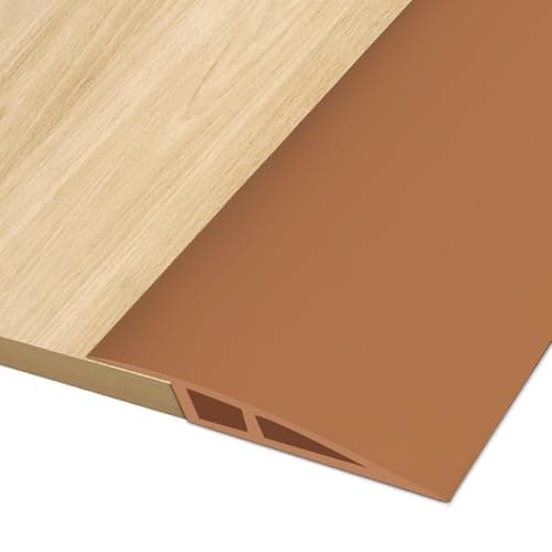 Barre de seuil adhésive 1M*7CM noir pour hauteur de seuil 10mm à 15mm — Marron