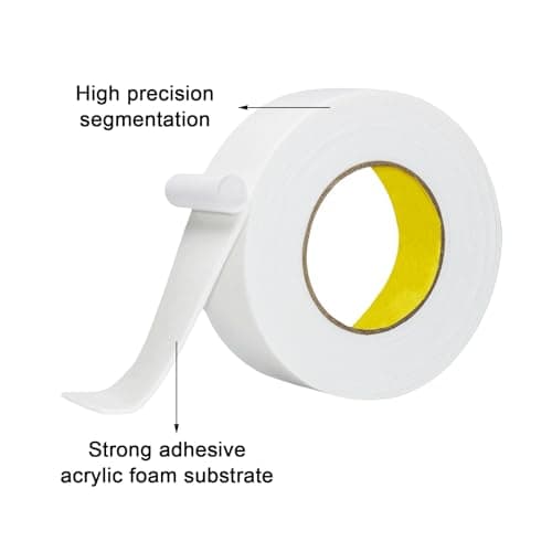 Rouleaux Ruban Adhésif Double Face Scotch Épais et Extra Fort pour Intérieur et Extérieur - 20 mm x 5 m - Fixant - DIY