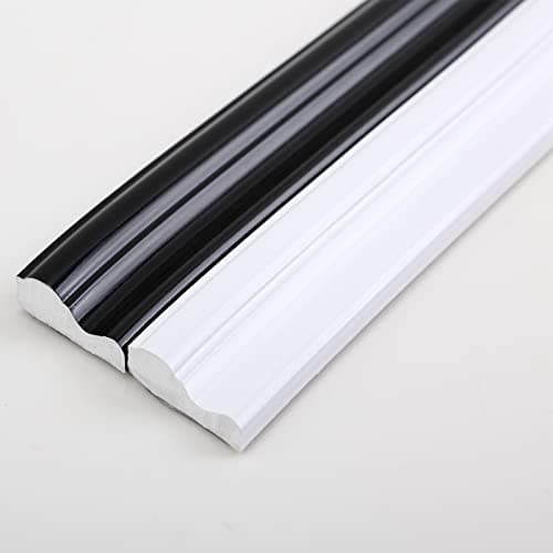 Moulage mural Trim & chaise rail Peel et Stick 3m x 32mm pour décoration maison bricolage sur cadre de miroir porte cabi