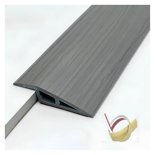 Bande de transition de sol autocollante Seuil de porte en vinyle idéal pour tapis et carrelage - Idéal pour portes et ra — Grain de Bois Gris