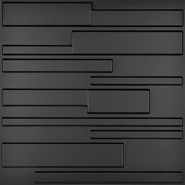Art3d A10032BK - Panneaux muraux 3D noir pour décoration intérieure contemporaine - Design moderne, facile d'installatio