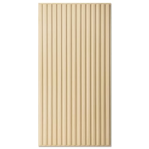 Art3d Panneau mural chêne Lot de 12 3D texturé cannelé, 50x50cm pour salon et chambre — Oblong - Chêne