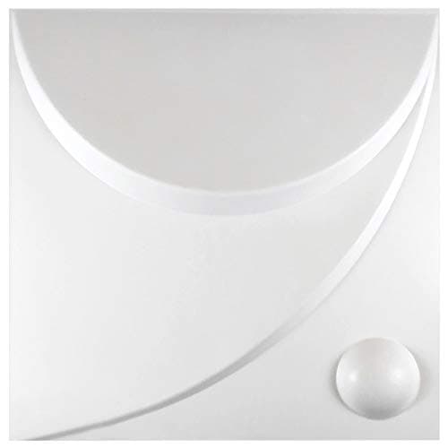 Panneaux muraux 3D canne à sucre & fibre de bambou blanc 100% naturel - Panneaux de revêtement mural (50x50cm BLADED, 2m — Flora 3d - 50x50cm