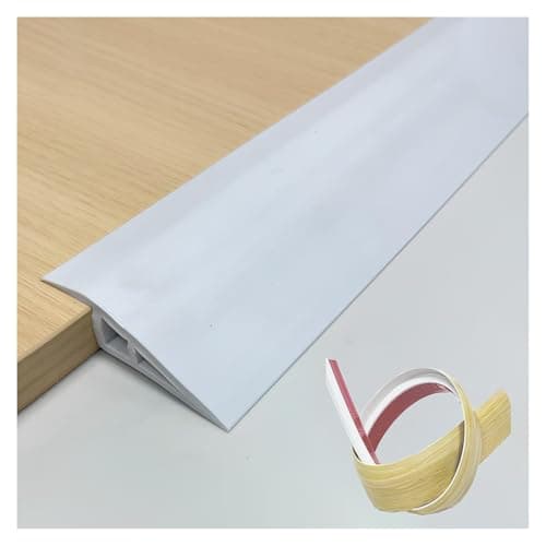 Bande de transition de sol autocollante Seuil de porte en vinyle idéal pour tapis et carrelage - Idéal pour portes et ra — Blanc