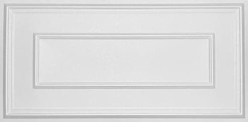 Panneaux muraux 3D XPS Blanc pour décoration intérieure - Classique cadre - 100 x 50 cm - 2 m² — (Rah. W Xl 1)