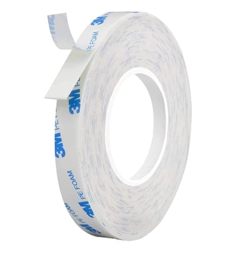 3M DPM Tapes - Ruban Adhésif Double Face 1600T 9 mm x 3 m Pour Intérieur et Extérieur, Étanche, Ruban de Montage Pour Ob