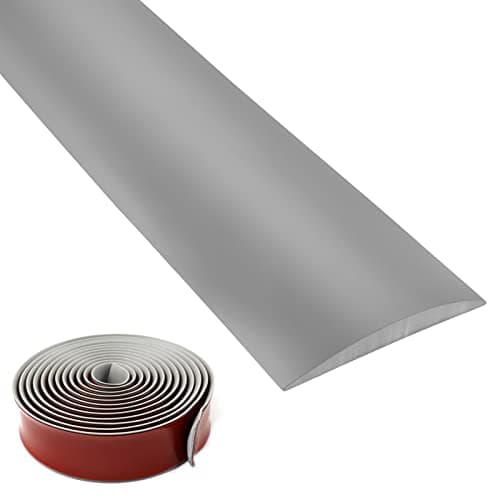 Barre de seuil adhésive PVC profilé de transition sols Gris pour carrelage 60x5cm AdhésifCompatible avec la porte