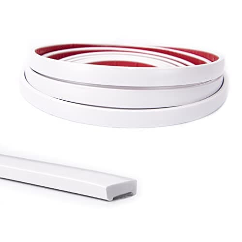 Art3d Moulure Flexible en Vinyle Noir pour Bords de Carrelage Mural et Cadre de Miroir - Cuisine et Crédence - 9,1 m — Blanc