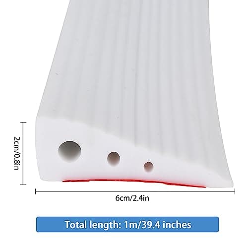 Bandes de transition jackfru 100 cm Largeur 6 cm Hauteur 2 cm - Pour bordure de tapis blanc - Améliore l'accessibilité a
