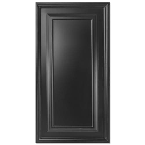 Art3d Dalles de Plafond PVC Décoratives pour Cuisine Salle de Bain, 12 Pièces 61x122 cm Couvrant 8,9 m², Blanc Résistant — Noir