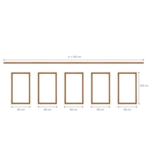 NORDLINGER PRO Kit moulure de soubassement 4m - Moulure murale FSC 100% - Idéal pour décoration intérieure