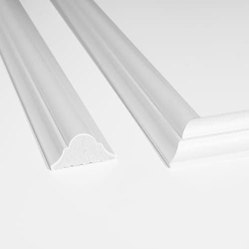 Art3d lot de 6 moulures murales prédécoupées - parfait pour la décoration murale intérieure - facile à installer avec de — Blanc-style 1