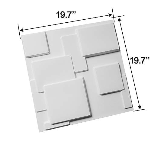 Art3d Carreaux 3D décoratifs, Panneaux de décoration Murale Moderne, Blanc, 3m²