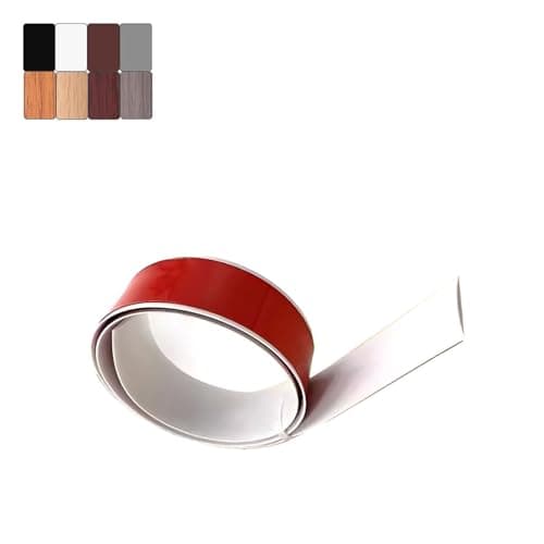 Seuil Autoadhésif GreyWoodGrain 5cm*1m, Pour Porte et Transition de Sol, Bande de Coulage Vinylique 1m x 4cm — Blanc